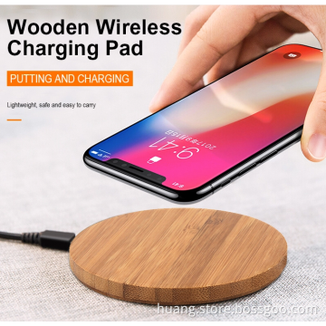 Hot Sale Bamboo Wooden Fast Wireless Charger